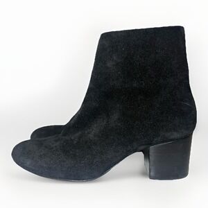 THURSDAY Boot Company Women's SIZE 6.5 Black Suede Ankle Heeled Boots Booties